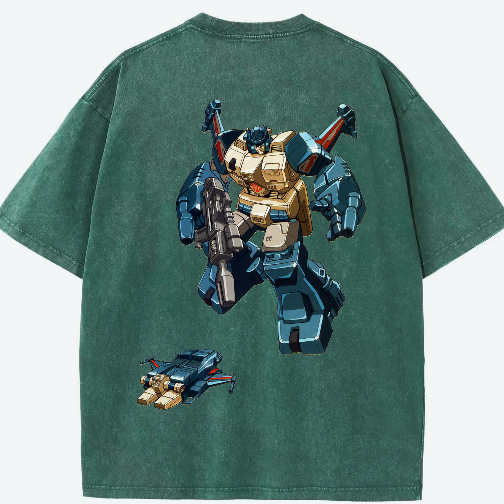 （画像用）  綿100% ヴィンテージ風 半袖Tシャツ（背面プリント）